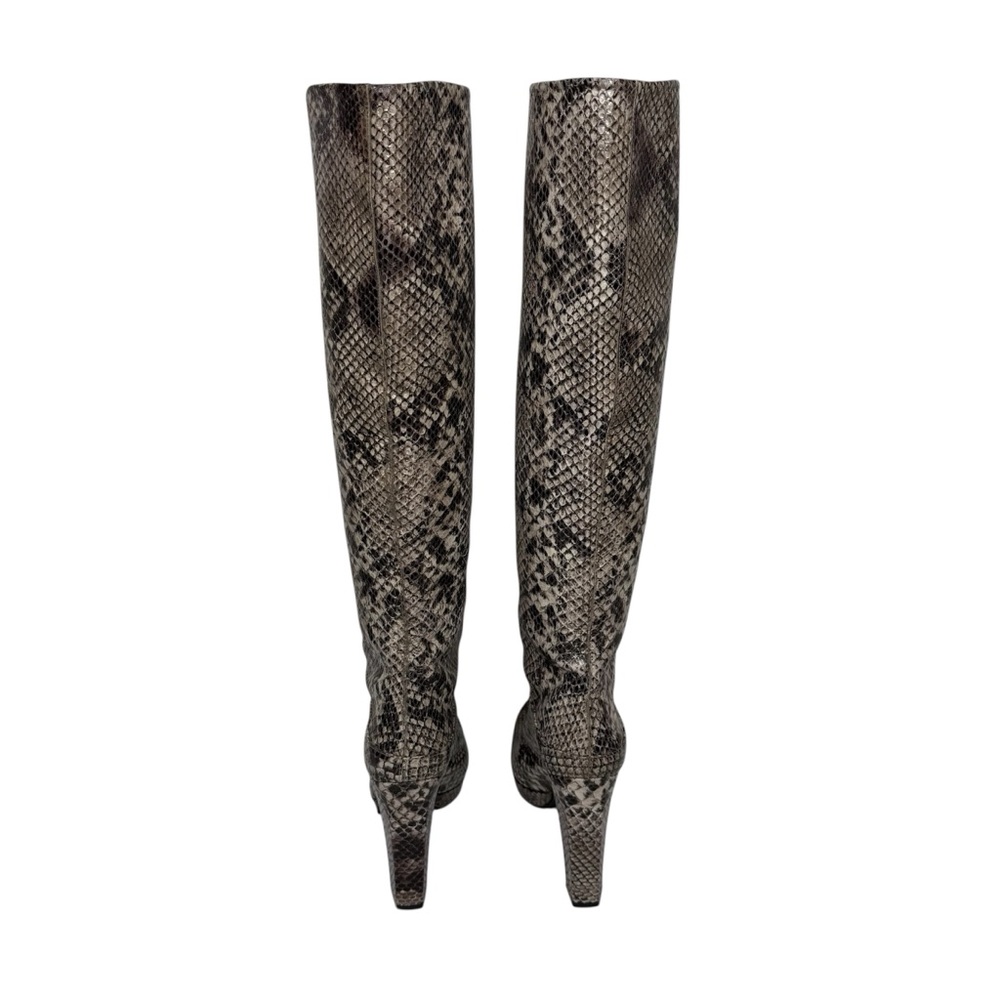 Stuart Weitzman Python Snake Embossed Leather Hee… - image 4